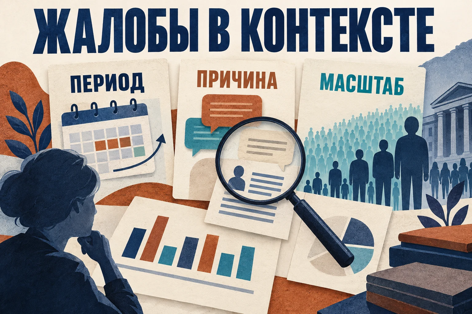 Показатель жалоб рассматривается вместе с периодом, причиной и размером клиентской базы